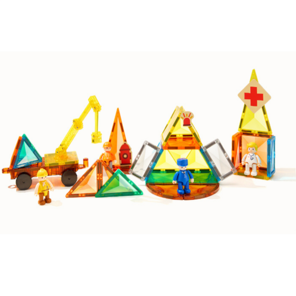 Mideer Magnetic Tiles - Şehir Kahramanları, 33 Parça