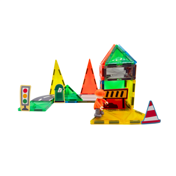 Mideer Magnetic Tiles - Şehir Kahramanları, 33 Parça