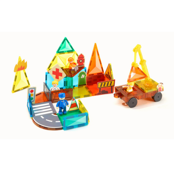 Mideer Magnetic Tiles - Şehir Kahramanları, 33 Parça