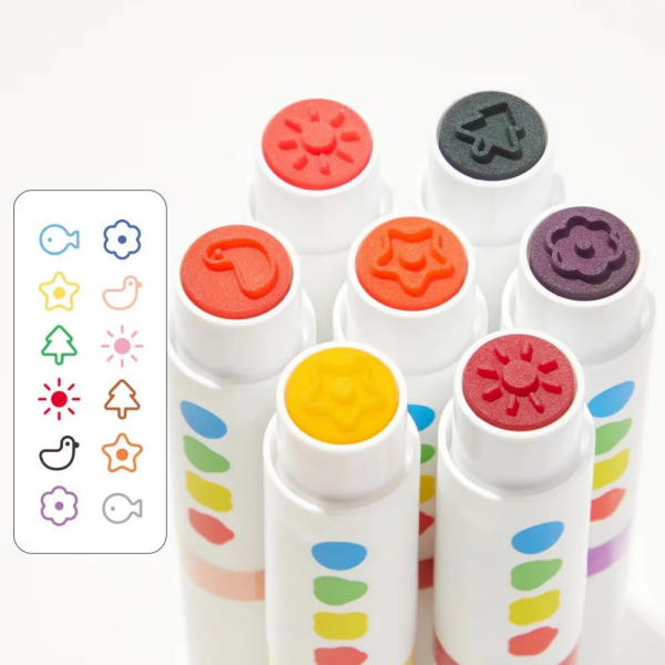 Yuvarlak Uçlu Yıkanabilir Marker - 6 Renk