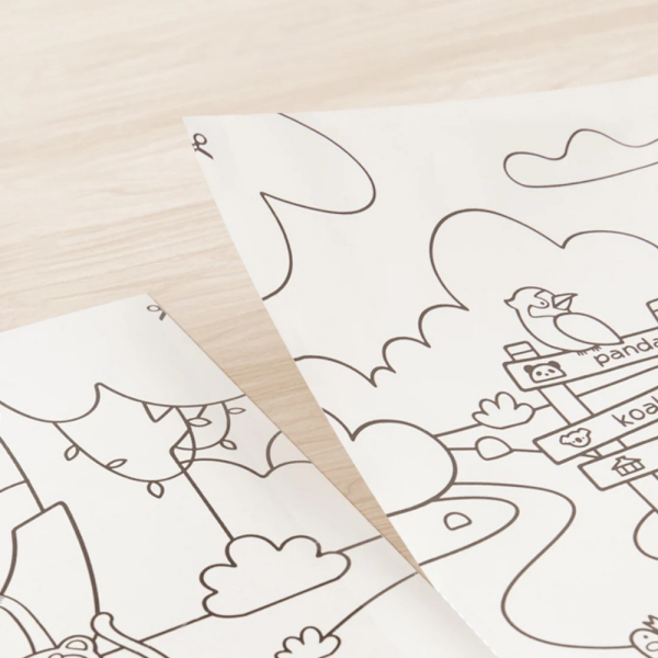 Yapışkanlı Boyama Rulosu - Hayvanat Bahçesi, 4 Metre