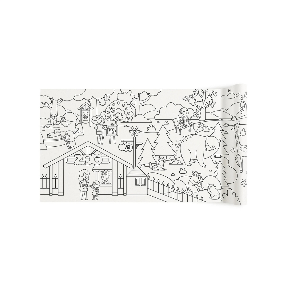 Yapışkanlı Boyama Rulosu - Hayvanat Bahçesi, 4 Metre