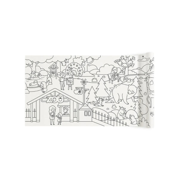 Yapışkanlı Boyama Rulosu - Hayvanat Bahçesi, 4 Metre