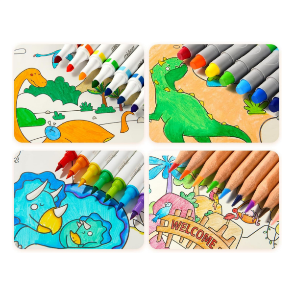 Yapışkanlı Boyama Rulosu - Muhteşem Dinozorlar, 4 Metre