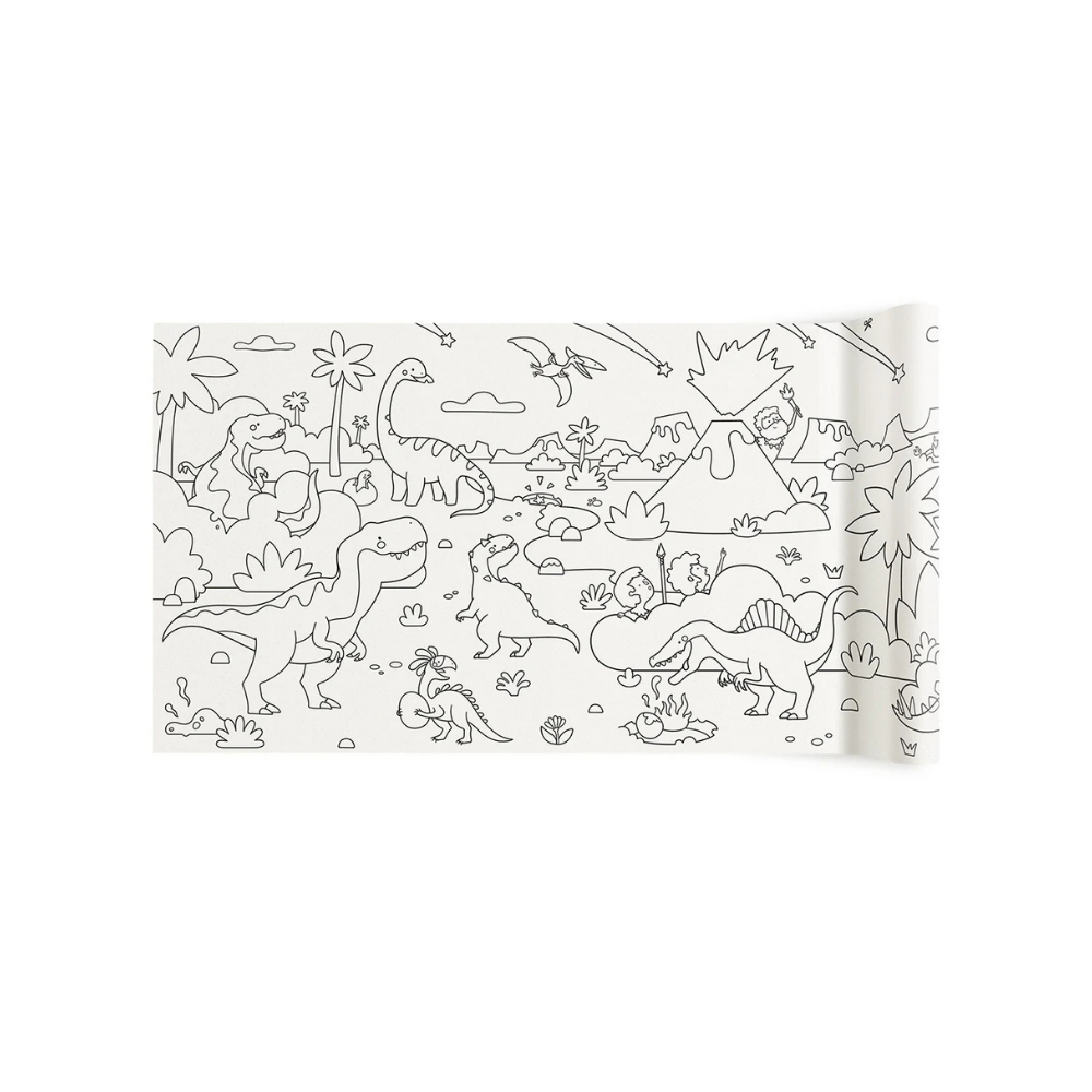 Yapışkanlı Boyama Rulosu - Muhteşem Dinozorlar, 4 Metre