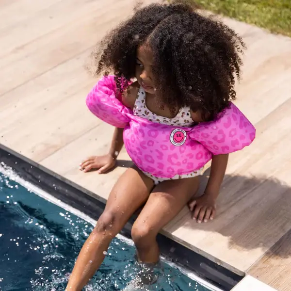 Pink Leopard Kolluklu Yüzme Yeleği 2-6 Yaş