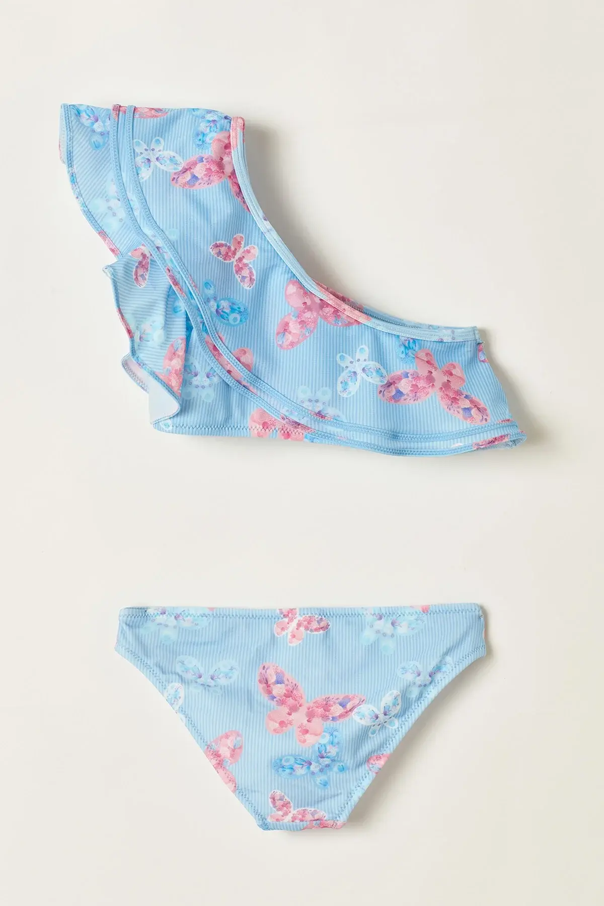 Floral Butterflies Tek Omuzlu Bikini 3-4 Yaş