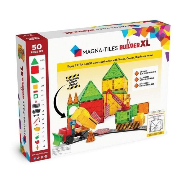 Magna-Tiles Builder XL - İnşaat XL 50 Parça