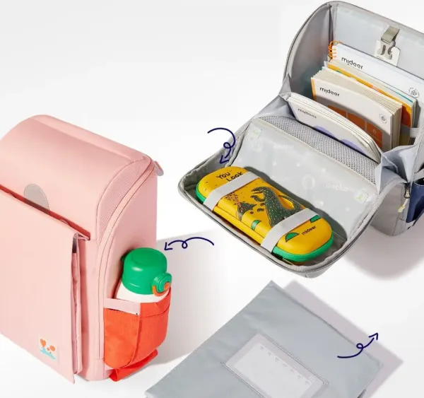 Mideer 3D Bel Destekli Sırt Çantası - Sakura Pembesi