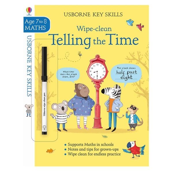 Key Skills Wipe Clean Telling The Time 7-8