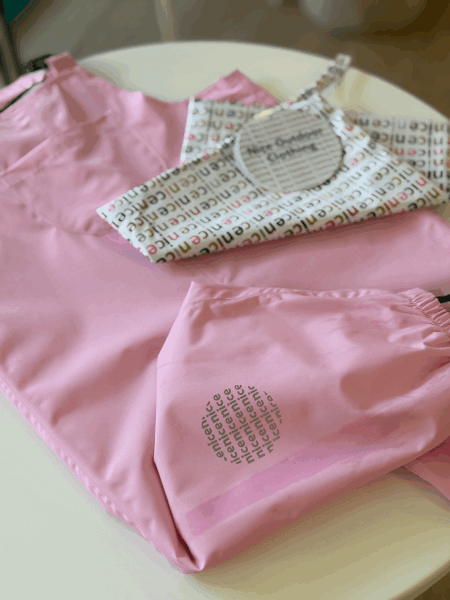 NiceKids Yağmur Tulumu Çocuk/ Pink (Islak Kuru Çantası Hediyeli)