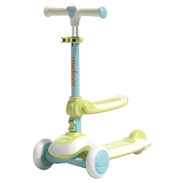 Mideer Katlanabilir 2'si 1 Arada Işıklı Scooter