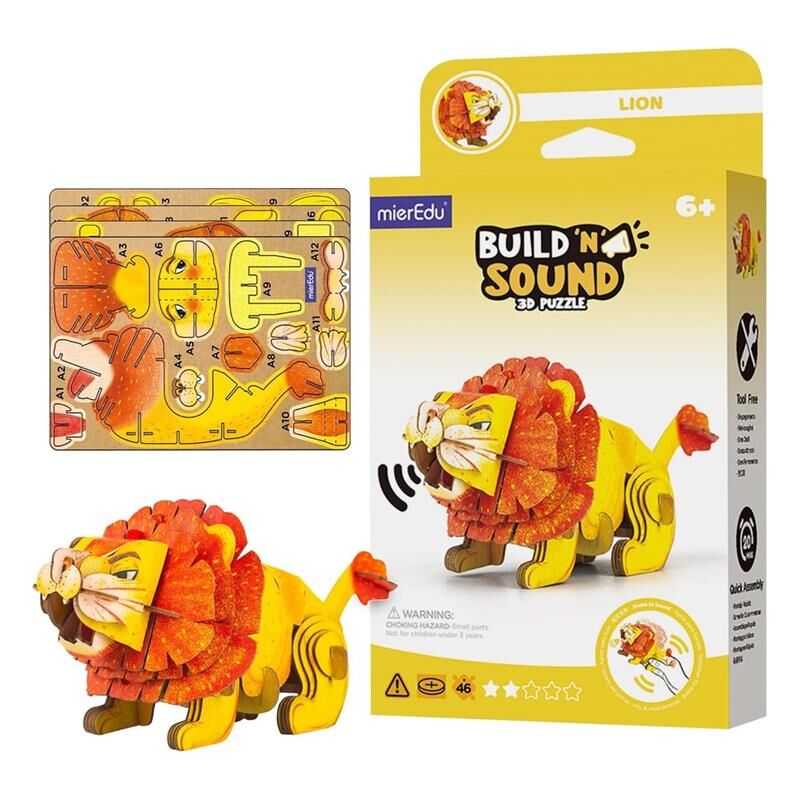 Yap ve Seslendir - 3D Puzzle Aslan