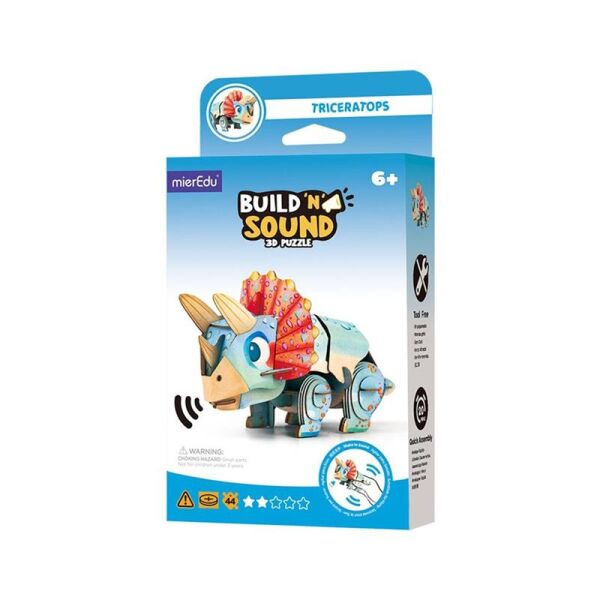 Yap ve Seslendir - 3D Puzzle Triceratops Dinozor