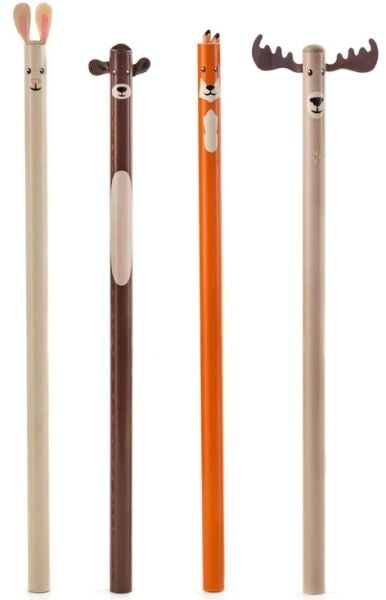 Hayvan Temalı Kurşun Kalem Seti - 4 Adet