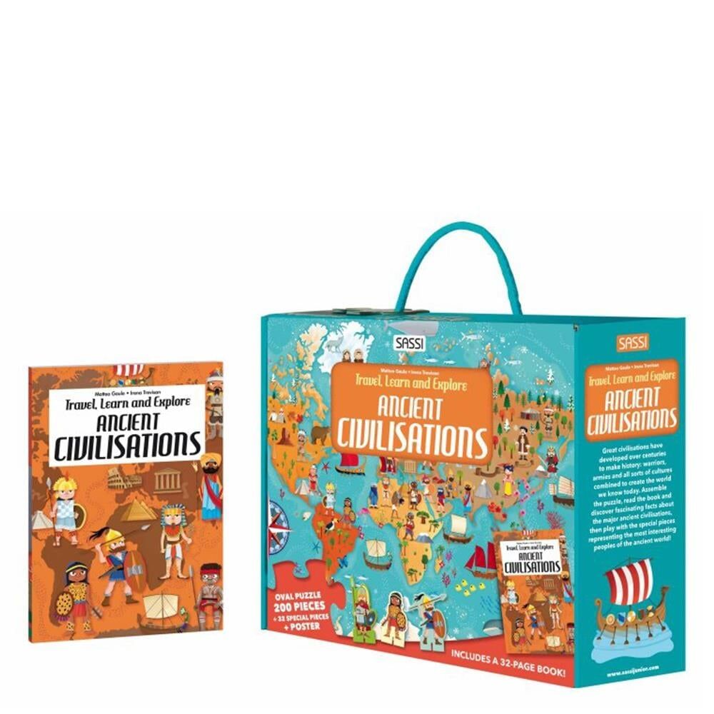 Gez, Öğren ve Keşfet - Antik Uygarlıklar, 200 Parça Puzzle