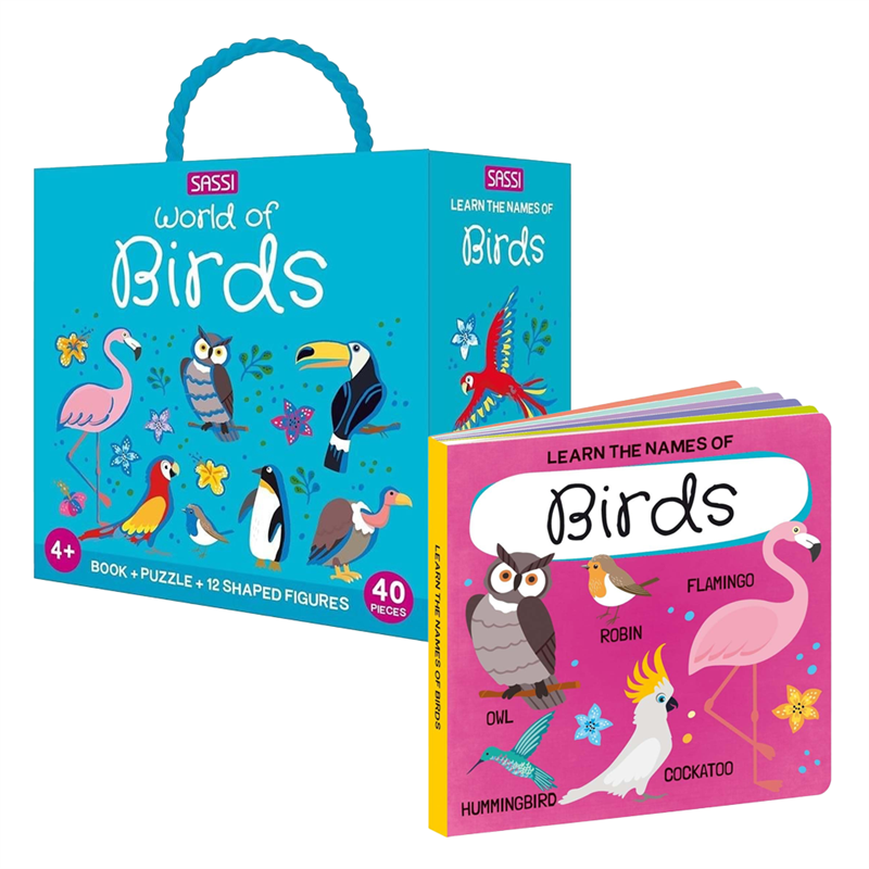 Kuşların Dünyası - İkisi Bir Arada Puzzle ve Kitap