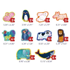 Mideer Level Up! Puzzle Serisi – Seviye 1: Hayvanlar