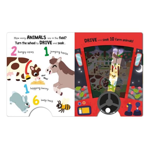 Drive and Seek Farm - A Magic Headlight Book