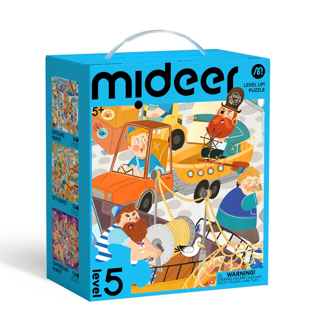 Mideer Level Up!  Puzzle Serisi – Seviye 5: Hareketli Pazar (88P-126P)