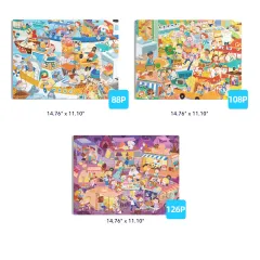 Mideer Level Up!  Puzzle Serisi – Seviye 5: Hareketli Pazar (88P-126P)