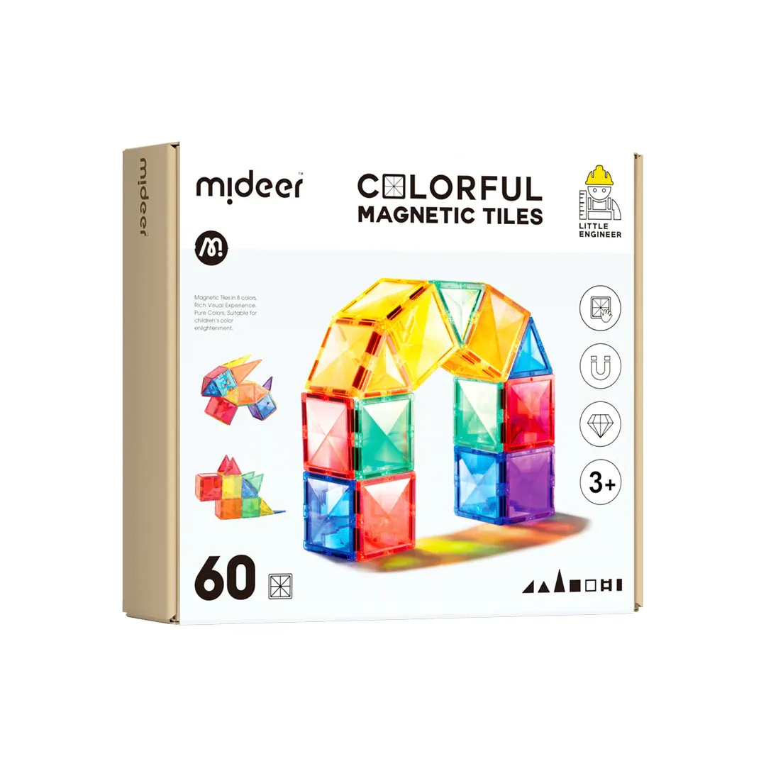 Magnetic Tiles - Basic, 60 Parça