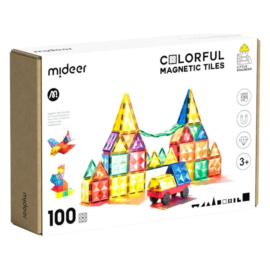 Magnetic Tiles - Basic, 100 Parça