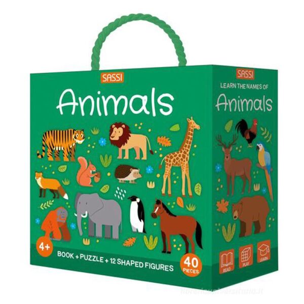 Hayvanlar - İkisi Bir Arada Puzzle ve Kitap