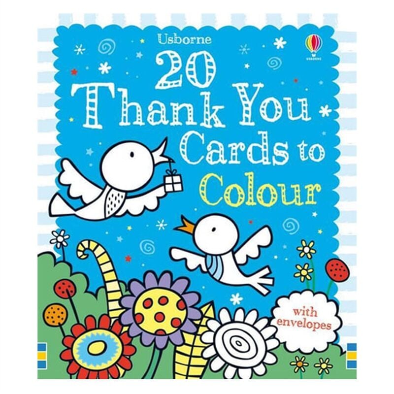 Twenty Thank You Cards To Colour
