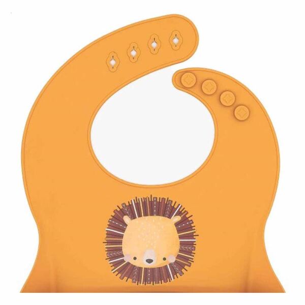 Silikon Cepli Mama Önlüğü - Cesur Aslan