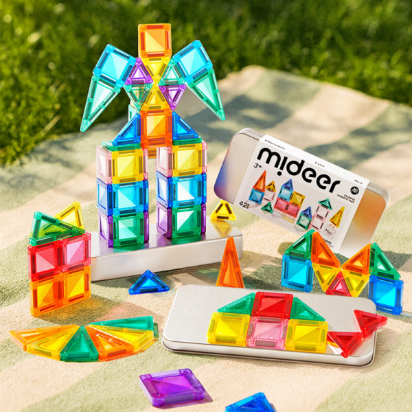 Mini Magnetic Tiles - Seyahat Boy, 42 Parça