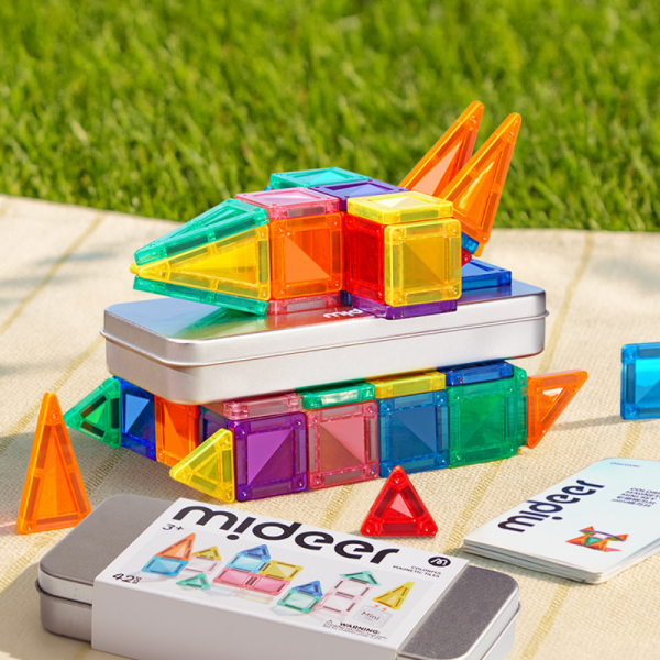 Mini Magnetic Tiles - Seyahat Boy, 42 Parça