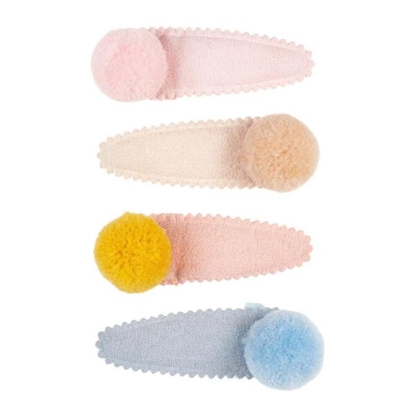 Ponponlu Klipsli Toka - Pastel