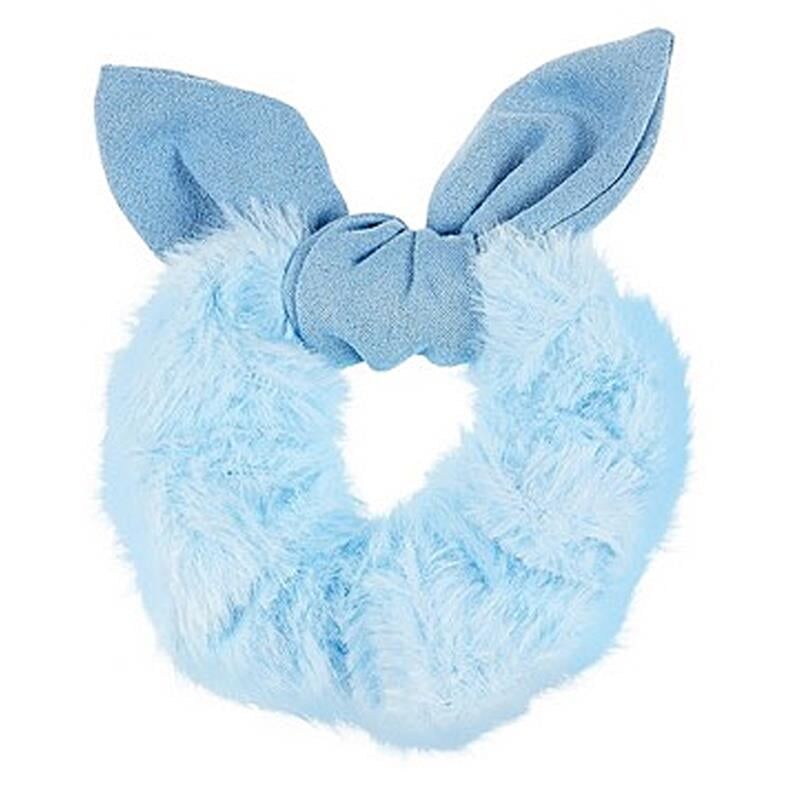 Peluş Lastik Toka - Mavi