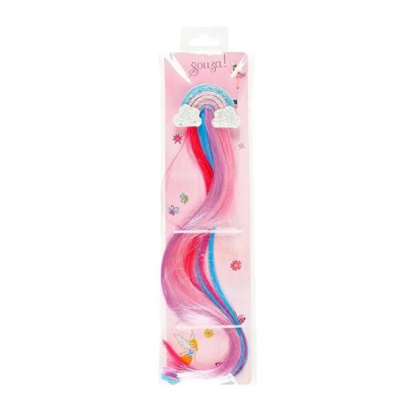 Gökkuşağı Pembe Lila Saç Klipsli