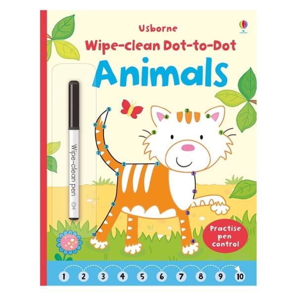 Wipe-Clean Dot-To-Dot Animals