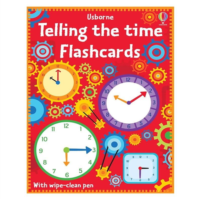 TELLING THE TIME FLASHCARDS WITH WIPE-CLEAN PEN
