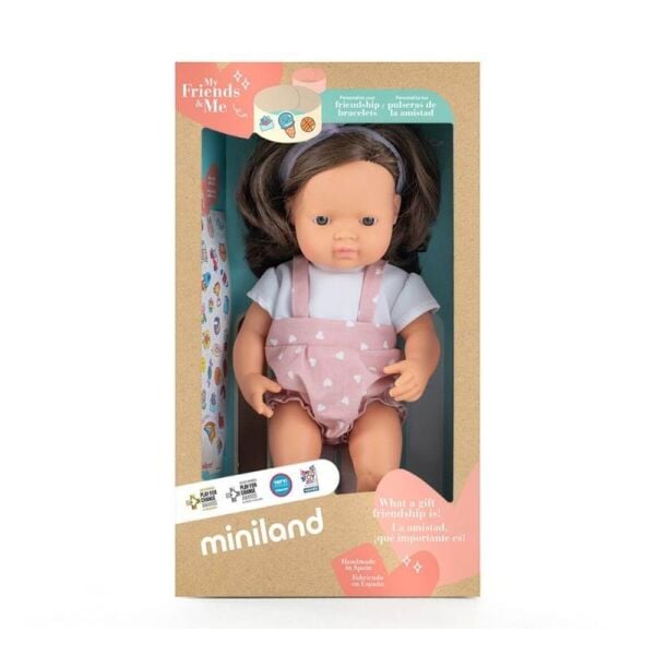 Kahverengi Saçlı Kız Bebek (38 cm)