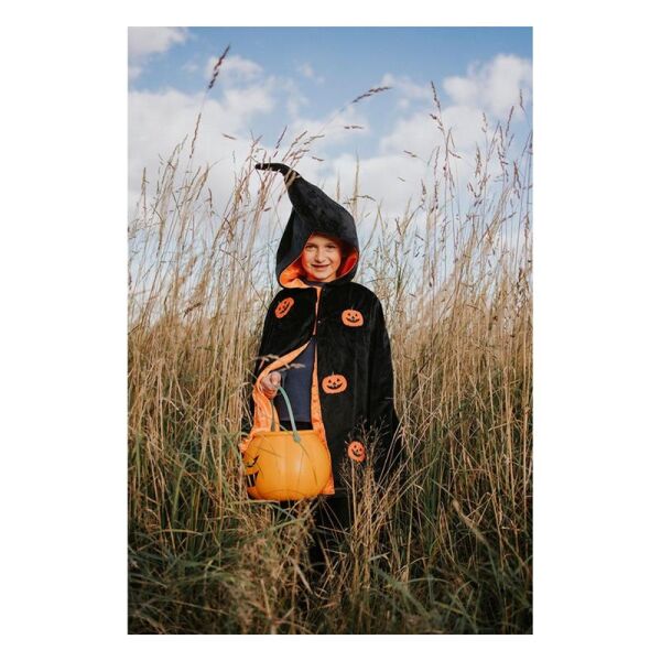Halloween Kabağı Pelerini 4-7 Yaş