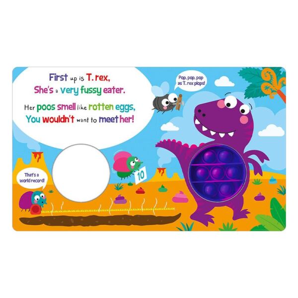 Push And Pop Jurassic Poop - Board Book