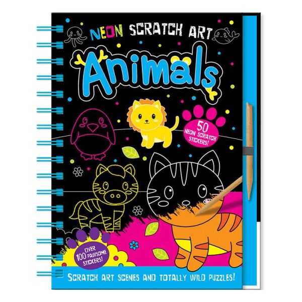 Neon Scratch Art - Animals