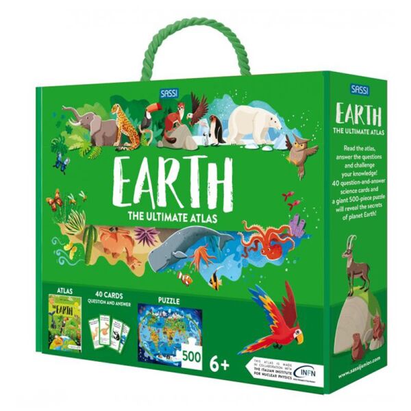 Puzzle, Atlas ve Kitap - Dünya