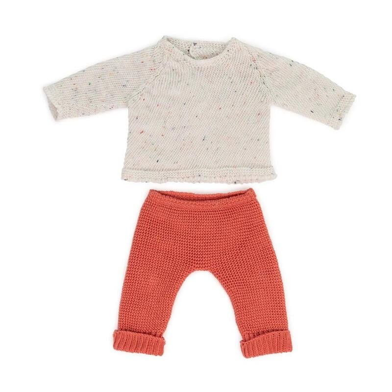 Örgü Oyuncak Bebek Kıyafeti (38 cm)–Kazak Pantolon