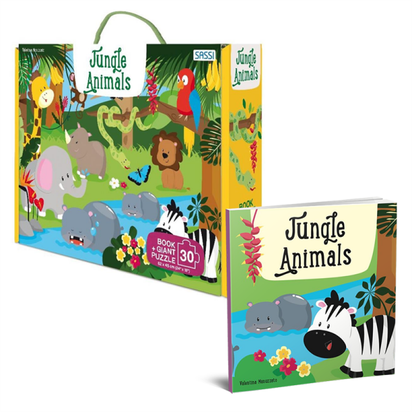 Jungle Animals - Book And Giant Puzzle