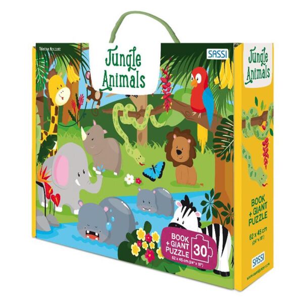 Jungle Animals - Book And Giant Puzzle