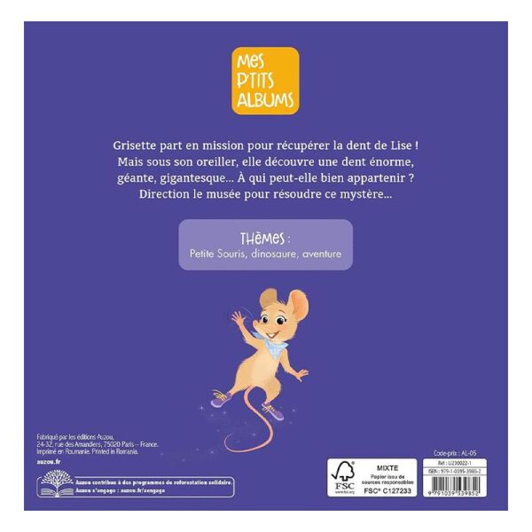 GRISETTE ET LA DENT DU DINOSAURE