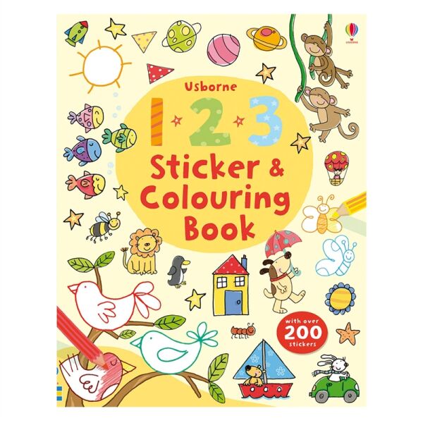 1 2 3 Sticker And Colouring Book