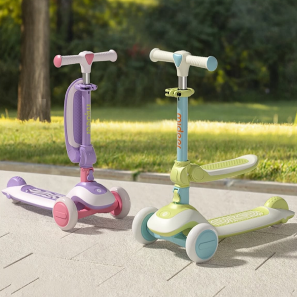 Katlanabilir 2'si 1 Arada Işıklı Scooter