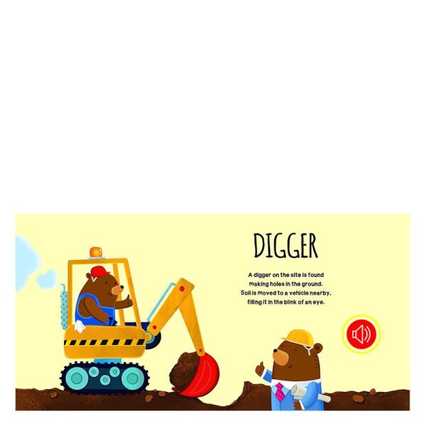 Construction Site Vehicles - Sound Book