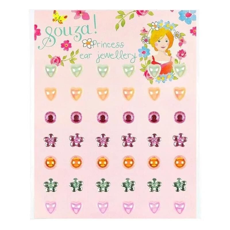 Prenses Çiçekli Sticker Küpe